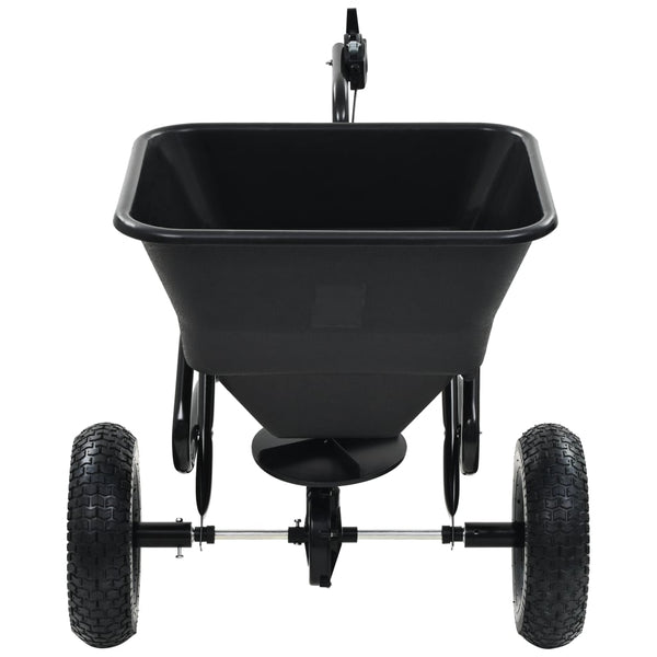 Tow Behind Salt Spreader Pvc And Steel 125X74x79 Cm 45 L Wheelbarrows Carts Wagons