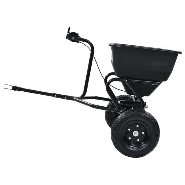 Tow Behind Salt Spreader Pvc And Steel 125X74x79 Cm 45 L Wheelbarrows Carts Wagons