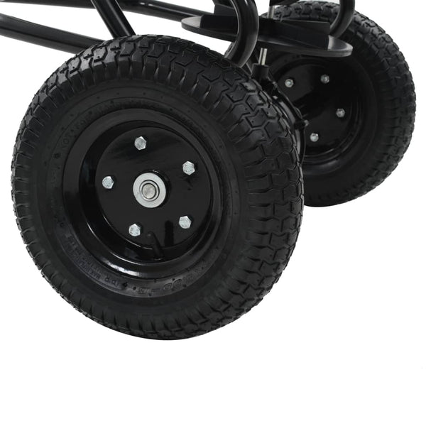 Tow Behind Salt Spreader Pvc And Steel 125X74x79 Cm 45 L Wheelbarrows Carts Wagons