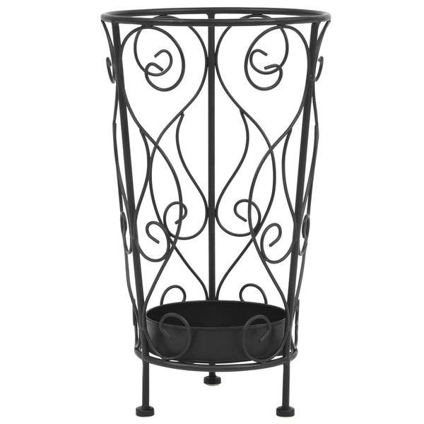 Umbrella Stand Vintage Style Metal 26X46 Cm Black Umbrella Stands