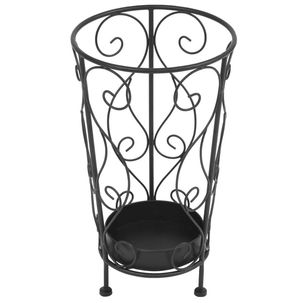 Umbrella Stand Vintage Style Metal 26X46 Cm Black Umbrella Stands
