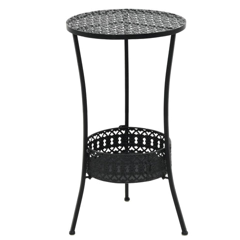 Bar Tables Bistro Table Black 40X70 Cm Metal