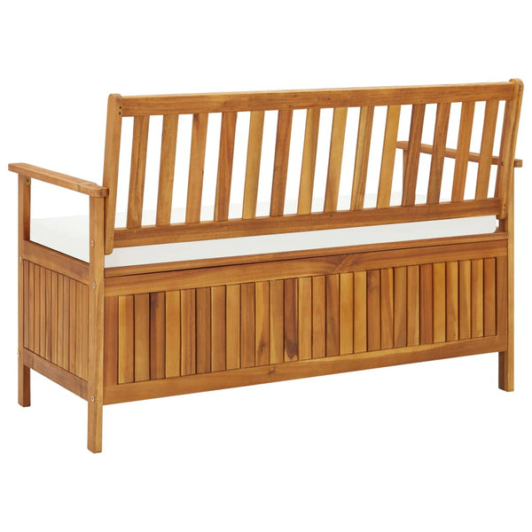 Garden Storage Bench Solid Acacia Wood 120X63x84 Cm Patio Benches