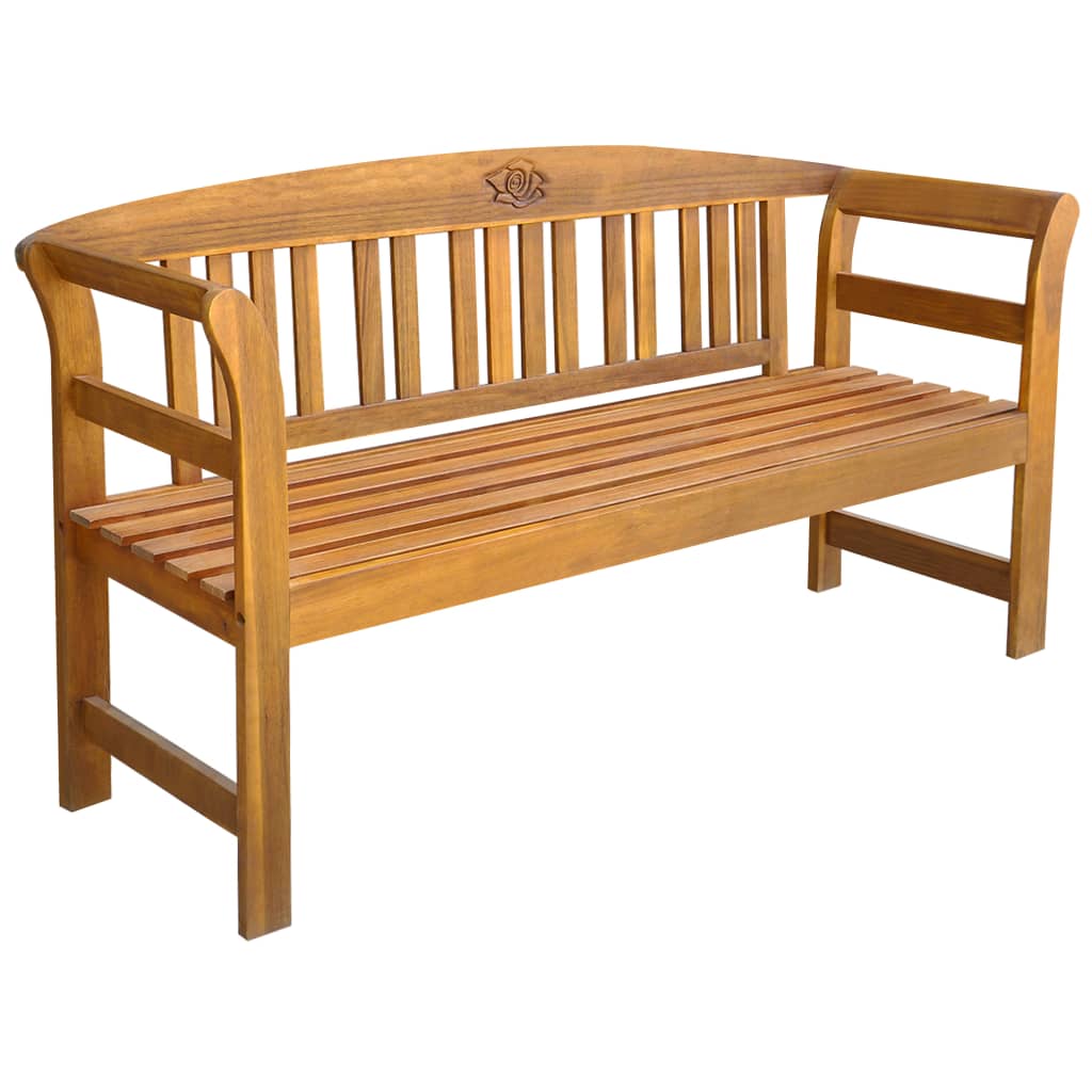 Garden Bench 157 Cm Solid Acacia Wood Patio Benches