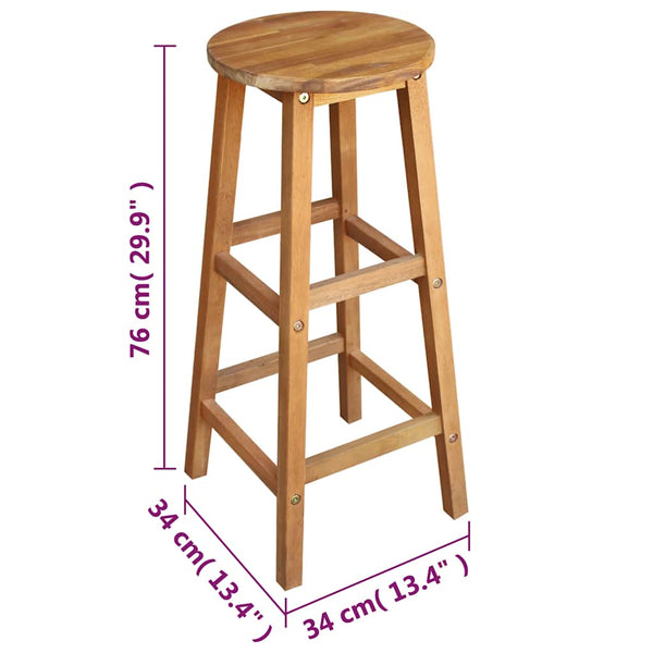 Vidaxl Bar Table And Stool Set 7 Pieces Solid Acacia Wood Bar Tables