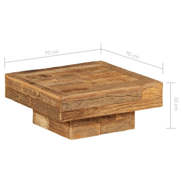 Vidaxl Coffee Table Solid Reclaimed Wood 70X70x30 Cm Coffee Tables