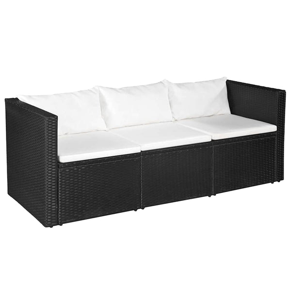 Vidaxl 4 Piece Garden Lounge Set Poly Rattan Black And White Other Patio & Garden Furniture