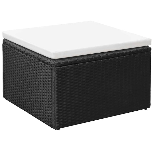 Vidaxl 4 Piece Garden Lounge Set Poly Rattan Black And White Other Patio & Garden Furniture