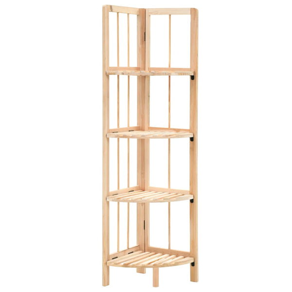 Cedar Wood Corner Shelf Foldable Bookshelf For Home Furniture 27X27x110 Centimetre Bookshelves