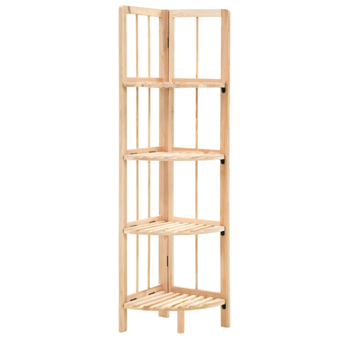 Cedar Wood Corner Shelf Foldable Bookshelf For Home Furniture 27X27x110 Centimetre Bookshelves