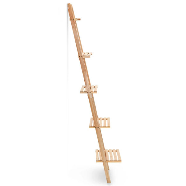 Ladder Wall Shelf Cedar Wood 41.5X30x176 Cm