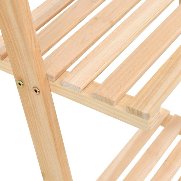 Ladder Wall Shelf Cedar Wood 41.5X30x176 Cm