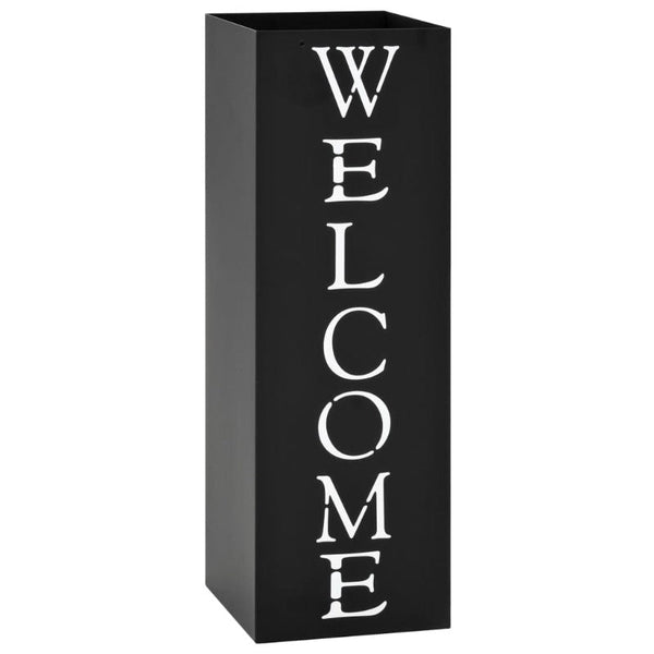 Vidaxl Steel Umbrella Stand Black 15.5 X 48.5 Cm Umbrella Stands