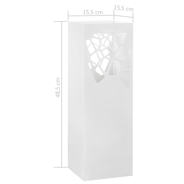 Vidaxl Umbrella Stand Stones Steel White Umbrella Stands
