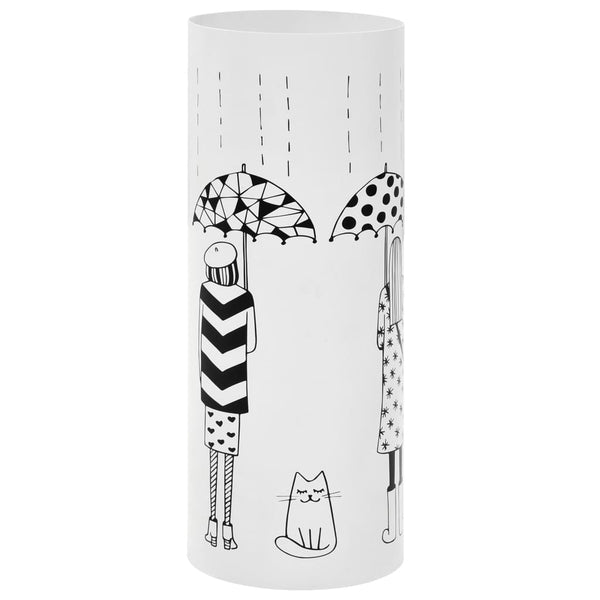 Vidaxl Umbrella Stand Women Steel White Placeholder