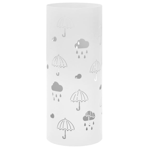 Vidaxl Umbrella Stand Umbrellas Steel White Umbrella Stands