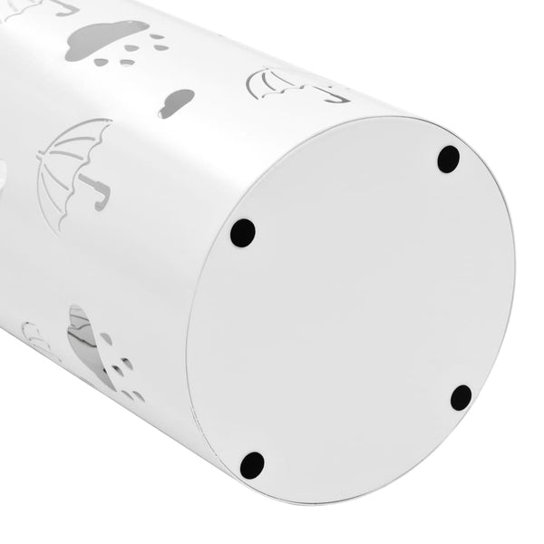 Vidaxl Umbrella Stand Umbrellas Steel White Umbrella Stands