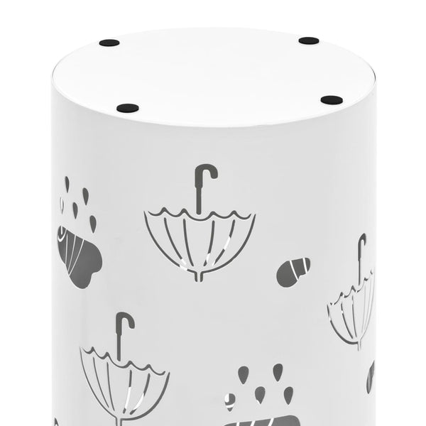 Vidaxl Umbrella Stand Umbrellas Steel White Umbrella Stands