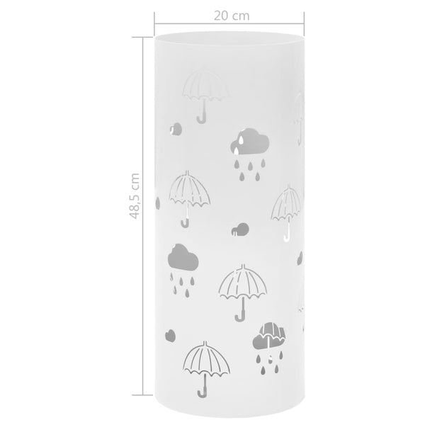 Vidaxl Umbrella Stand Umbrellas Steel White Umbrella Stands