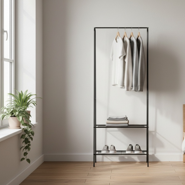 Vidaxl Clothes Rack 59X35x150 Cm Black Garment Racks