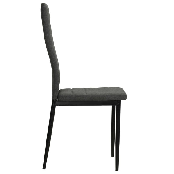 Vidaxl 2 Pcs Dark Grey Fabric Dining Chairs