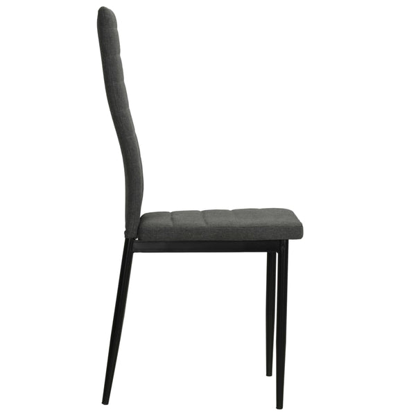 Dining Chairs 2 Pcs Dark Grey Fabric