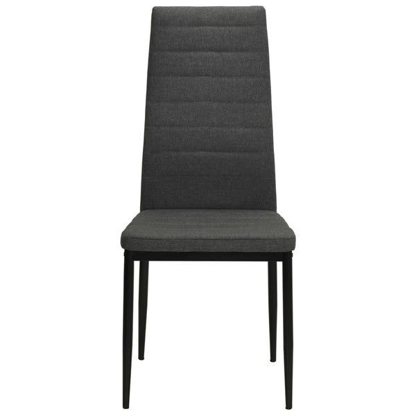 Dining Chairs 4 Pcs Dark Grey Fabric