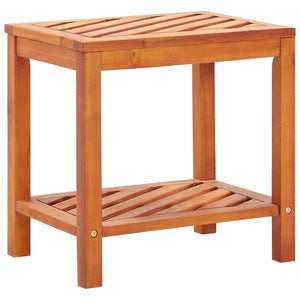 Side Table Solid Acacia Wood 45X33x45 Cm