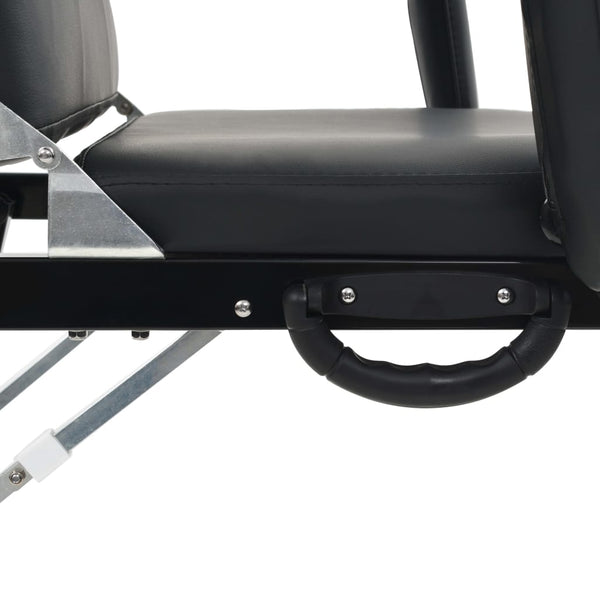 Facial Treatment Chair Faux Leather 185X78x76 Cm Black Salon Chairs