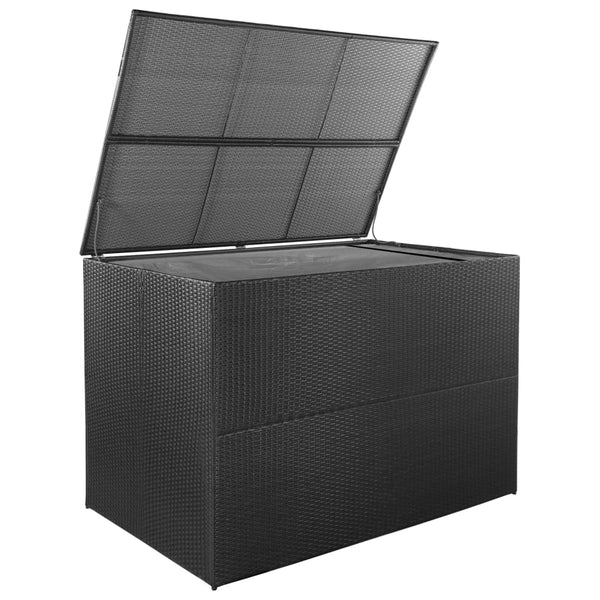 Storage Deck Boxes Garden Storage Box Black 150X100x100 Cm Poly Rattan