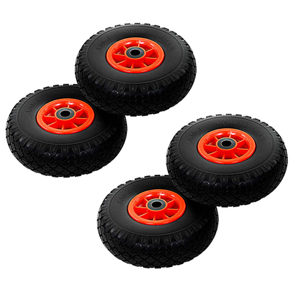 Sack Truck Wheels 4 Pcs Solid Pu 3.00 4 Wheelbarrows Carts Wagons