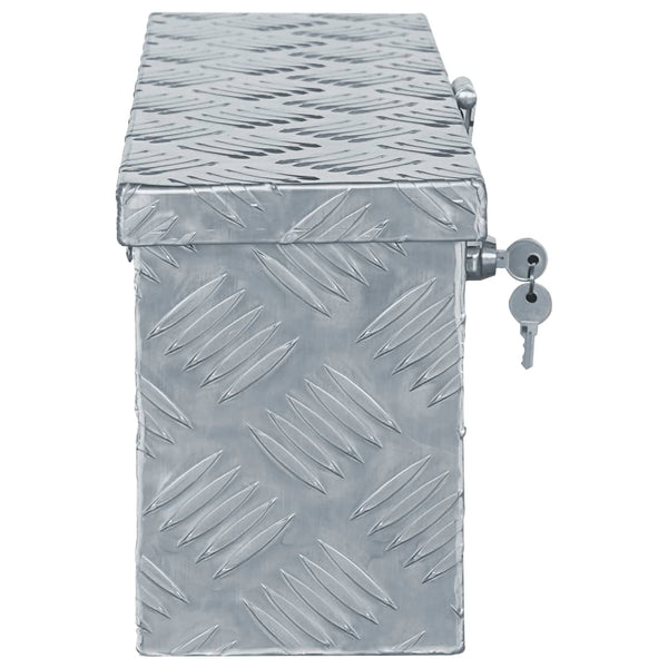 Aluminium Box 48.5X14x20 Cm Silver
