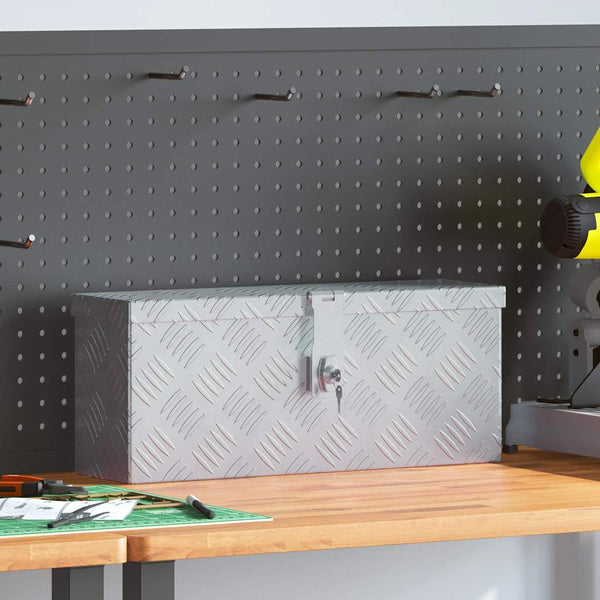 Vidaxl Aluminium Box 48.5X14x20 Cm Silver Tool Boxes