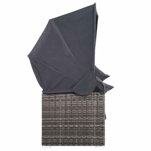 Vidaxl 7 Piece Garden Lounge Set With Cushions Poly Rattan Grey Other Patio & Garden Furniture