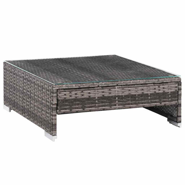 Vidaxl 7 Piece Garden Lounge Set With Cushions Poly Rattan Grey Other Patio & Garden Furniture