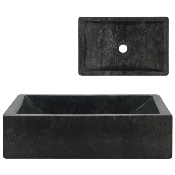 Bathroom Sinks Sink 45X30x12 Cm Marble High Gloss Black