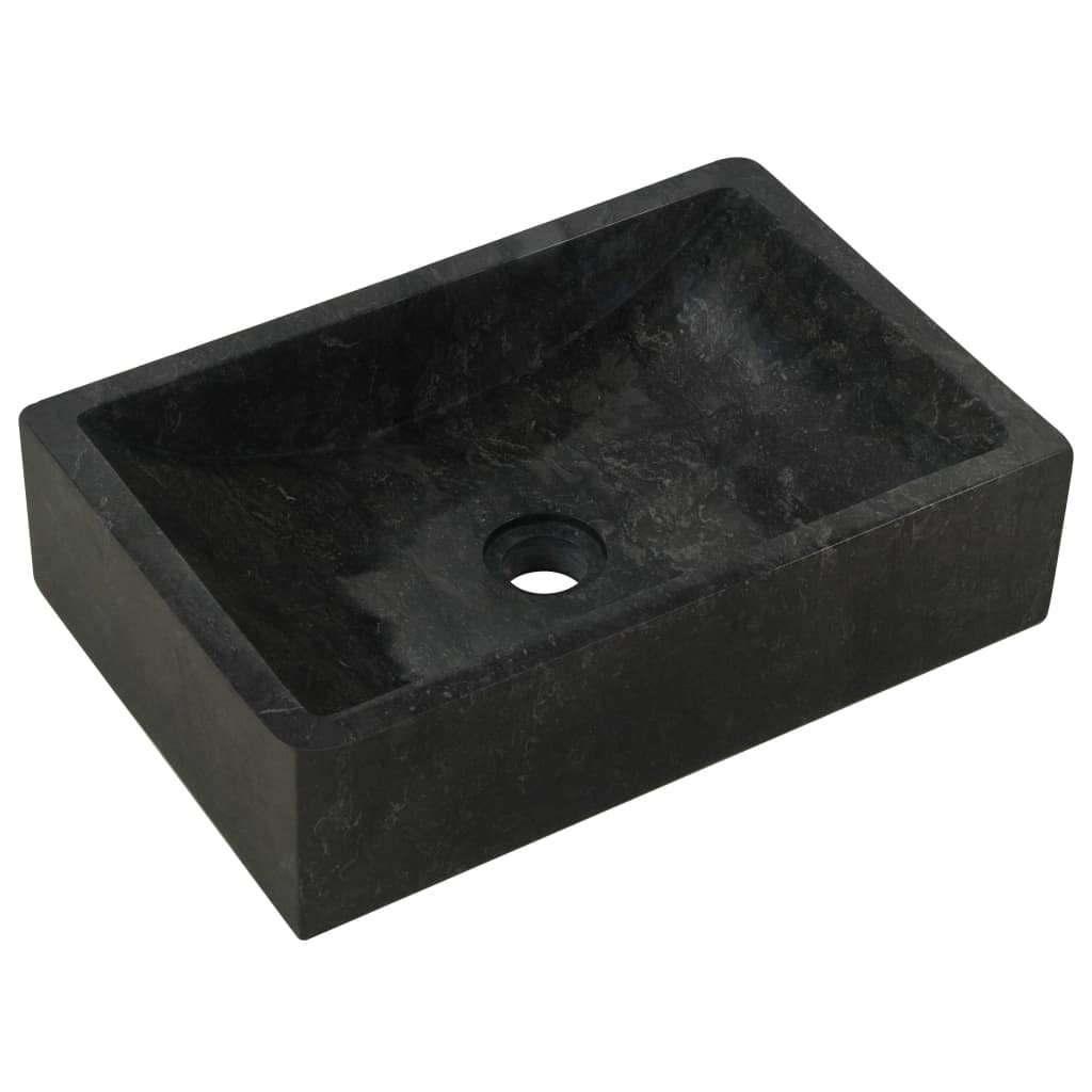 Bathroom Sinks Sink 45X30x12 Cm Marble High Gloss Black