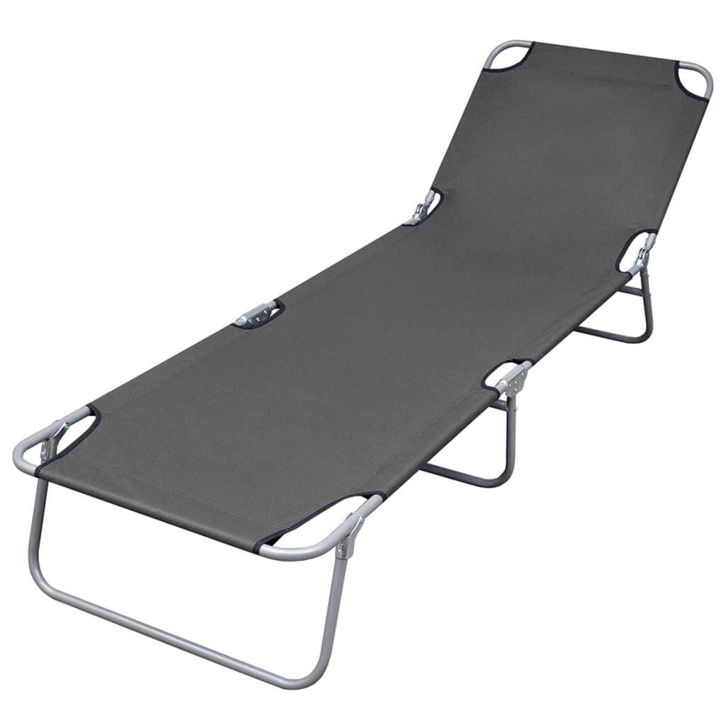 Foldable Sunlounger With Adjustable Backrest