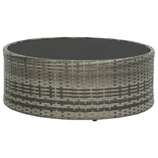Vidaxl 7 Piece Garden Lounge Set With Cushions Poly Rattan Grey Loungers