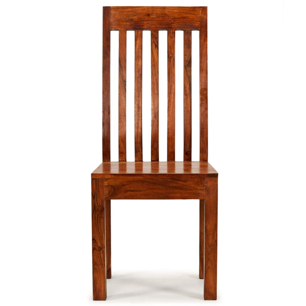 6 Pcs Solid Wood With Sheesham Finish Modern Dining Chairs