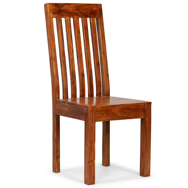 6 Pcs Solid Wood With Sheesham Finish Modern Dining Chairs