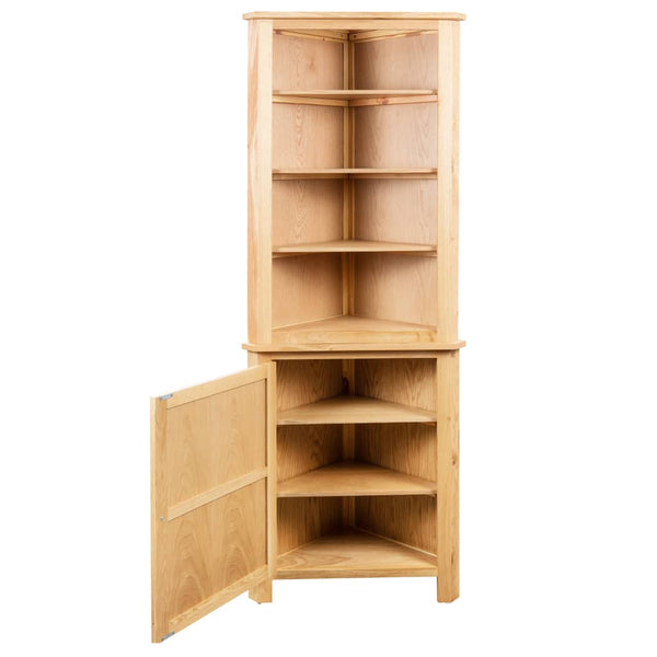 Corner Cabinet 59X36x180 Cm Solid Oak Wood Cabinets & Cupboards