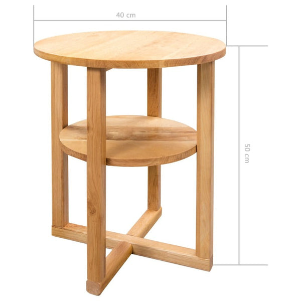 Side Table 40X50 Cm Solid Oak Wood