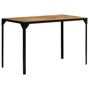Dining Table Solid Rough Mange Wood And Steel 120 Cm