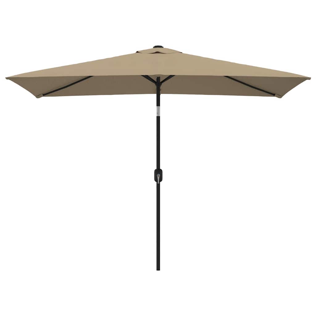 Vidaxl Garden Parasol With Metal Pole 300X200 Cm Taupe Patio Umbrellas