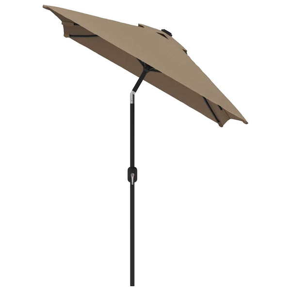 Vidaxl Garden Parasol With Metal Pole 300X200 Cm Taupe Patio Umbrellas