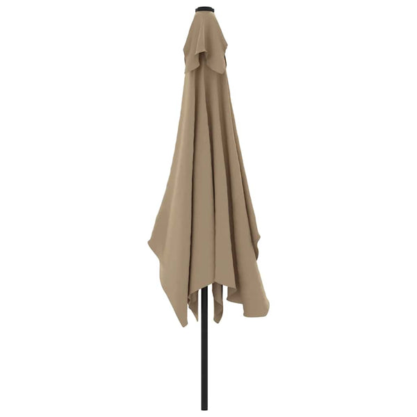 Vidaxl Garden Parasol With Metal Pole 300X200 Cm Taupe Patio Umbrellas