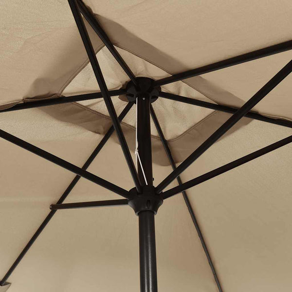 Vidaxl Garden Parasol With Metal Pole 300X200 Cm Taupe Patio Umbrellas