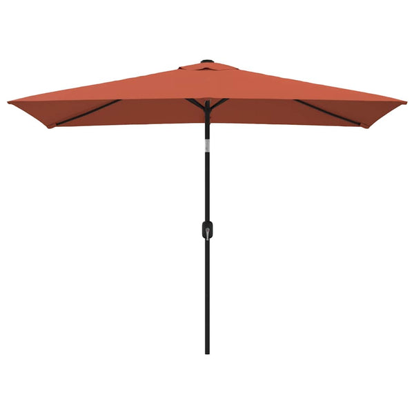 Vidaxl Garden Parasol With Metal Pole 300X200 Cm Terracotta Patio Umbrellas