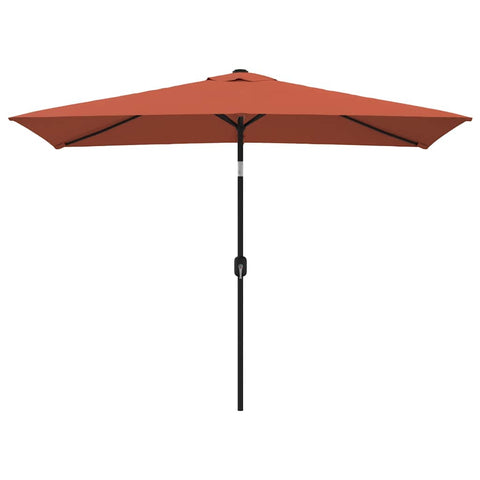 Vidaxl Garden Parasol With Metal Pole 300X200 Cm Terracotta Patio Umbrellas